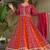 Pink color zari sequins embroidered georgette gown dupatta