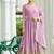 Pink color embroidered work georgette gown with dupatta