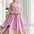 Pink color embroidered work georgette gown with dupatta