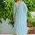 Sky blue color embroidered work georgette gown with dupatta