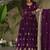 Purple color zari sequins embroidered work georgette gown dupatta