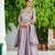 Onion purple color threads sequins embroidered work vichitra silk gown dupatta