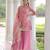 Pink color sequins work fendi silk designer readymade top-sharara-dupatta