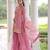 Pink color sequins work fendi silk designer readymade top-sharara-dupatta