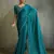 Captivating Green Chiffon Festive Wear Saree With Diamond Work Blouse