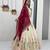 Cream Heavy Work Lehenga Choli with Grand Maroon Dupatta and 4-Side Lace Cutwork