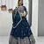 blue vichitra silk embroidered lehenga choli 