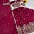 Wine Vichitra Silk Embroidered Lehenga Choli with Heavy Thread Sequence Work and Matching Designer Dupatta