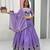 Purple Moss Shimmer Heavy Embroidery Lehenga Choli with Thread & Pipe Work Dupatta