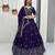 Purple Vichitra Silk Lehenga Set with Heavy Thread & Paip Val Embroidery, Full Stitched Choli&Dupatta