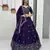 purple vichitra silk embroidered lehenga choli 