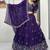 Purple Vichitra Silk Lehenga Set with Heavy Thread & Paip Val Embroidery, Full Stitched Choli&Dupatta