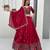 Red Vichitra Silk Lehenga Set with Heavy Thread & Paip Val Embroidery, Full Stitched Choli&Dupatta