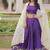 Purple Designer Gold Crush Sequins Zari Lehenga with Multi-Thread Blouse Fabric and Heavy Work Lace Dupatta