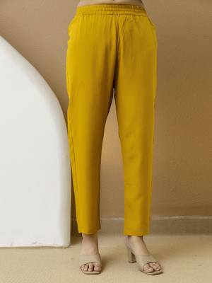 Yellow Art Silk Embroidery Sequence Work Anarkali Kurta Pant with Dupatta 5