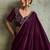 Glowing Purple Chiffon Party Wear Saree With Diamond Work Blouse