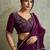 Glowing Purple Chiffon Party Wear Saree With Diamond Work Blouse