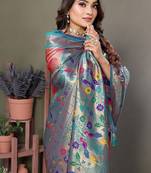 Light Pink Color Pure Banarasi Tissue Silk Sarees 