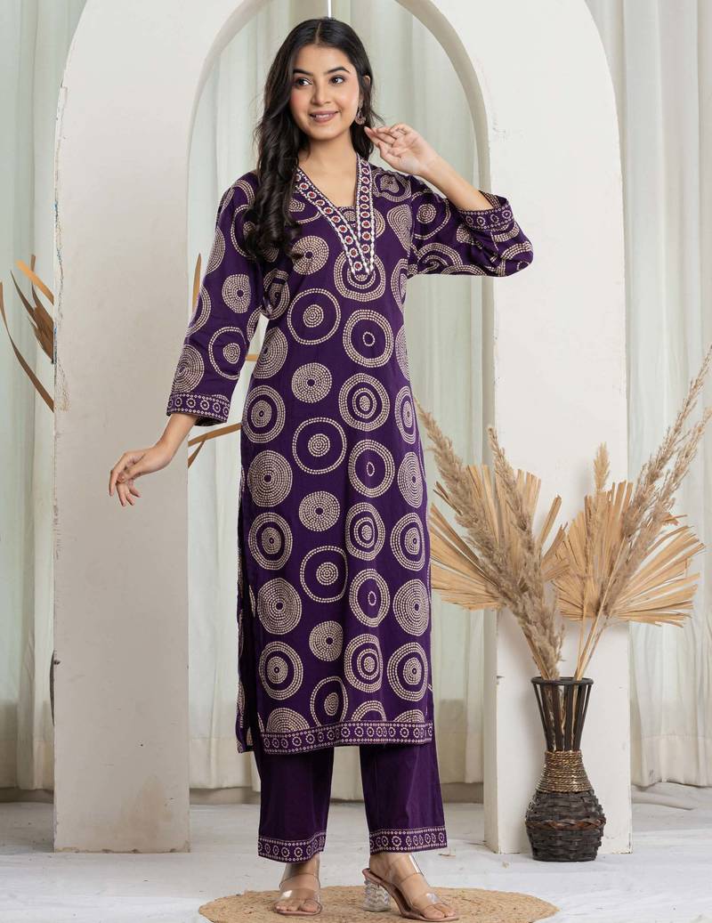 printed kurta with pant