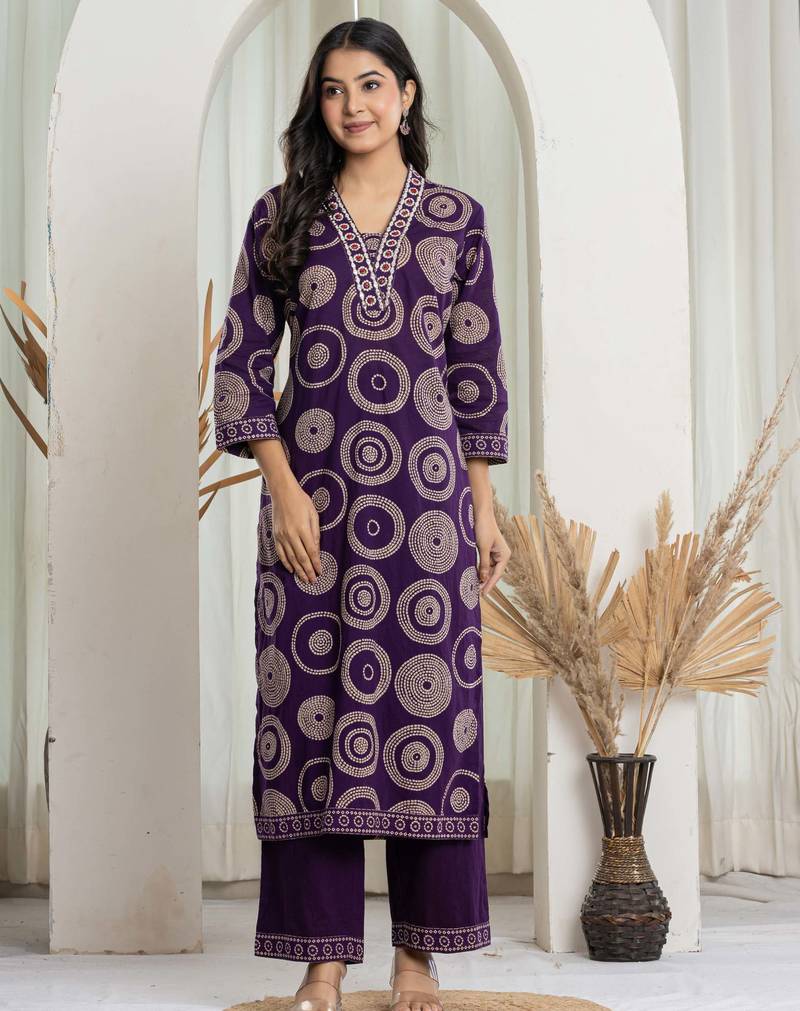 printed kurta with pant