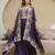 Purple Art Silk Embroidery Crop Top With Palazzo And Shrug Set Ethnic Salwar Suit