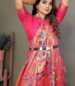 Orange Color Pure Banarasi Tissue Silk Sarees 