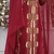 Maroon Embroidered Stitched Kaftan with Heavy Golden Work & Matching Belt