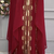 Maroon Embroidered Stitched Kaftan with Heavy Golden Work & Matching Belt