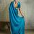 Fabulous Blue Chiffon Festive Wear Saree With Diamond Work Blouse