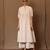 White printed cotton long kurta