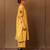 Yellow printed cotton long kurta