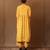 Yellow printed cotton long kurta