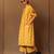 Yellow printed cotton kurta set