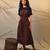Blue and Brown cotton dress