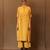 Yellow printed cotton long kurta