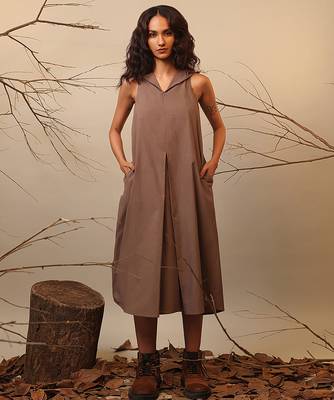Brown cotton dress 2