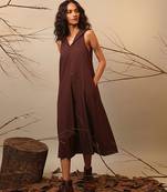 Brown cotton dress