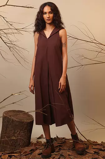 Brown cotton dress