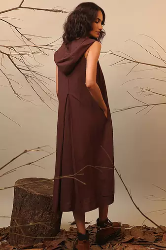Brown cotton dress