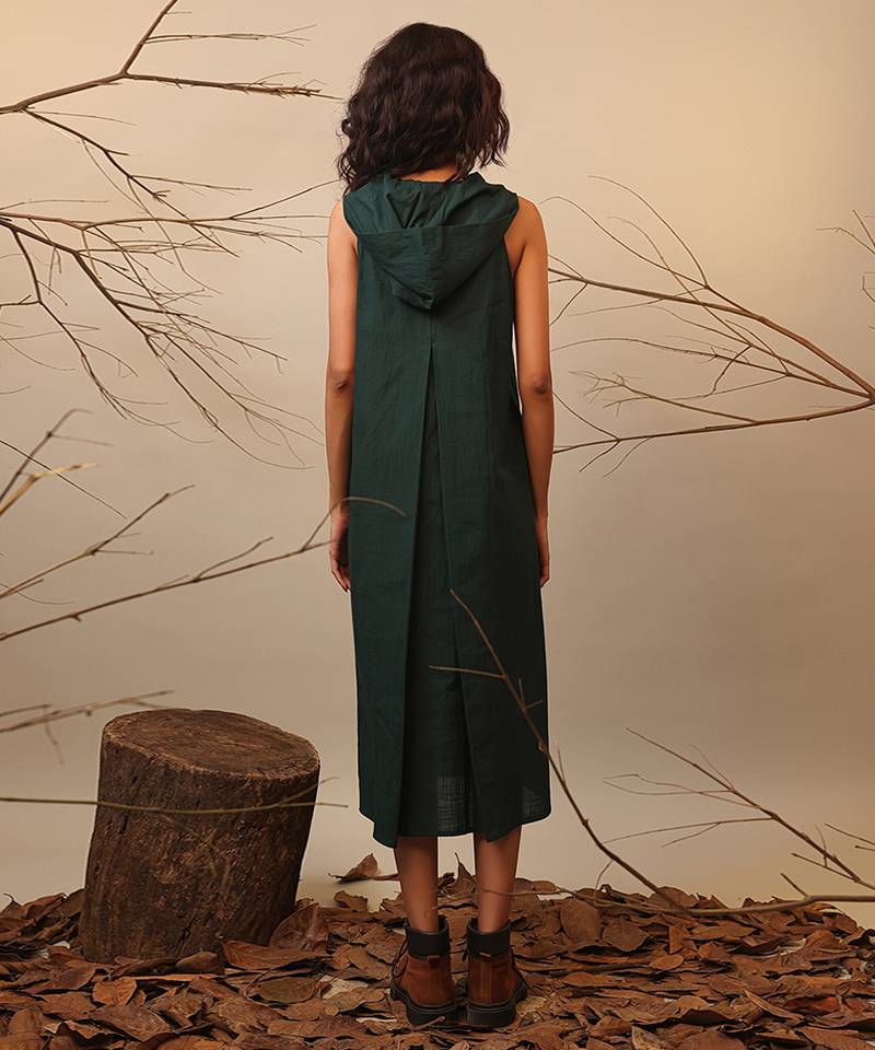 Green cotton dress