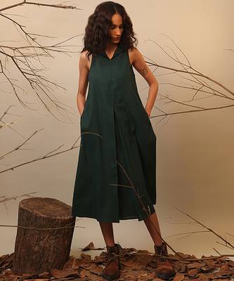 Green cotton dress 2