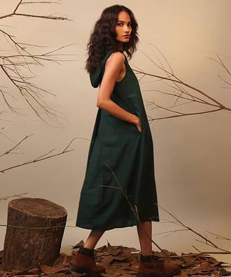 Green cotton dress 3