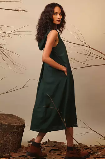 Green cotton dress