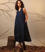Blue cotton dress