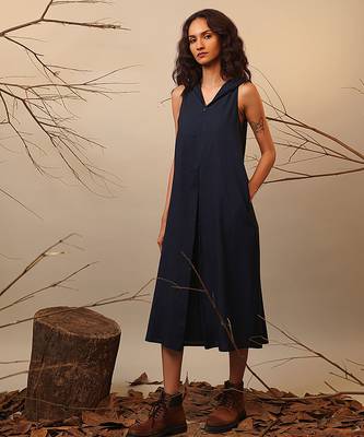 Blue cotton dress 2