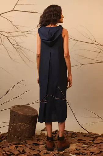 Blue cotton dress
