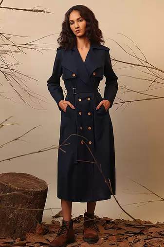 Blue cotton dress