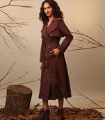 Brown cotton dress