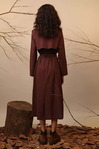 Brown cotton dress