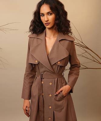 Brown cotton dress 1